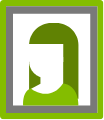 Green icon of a painting.